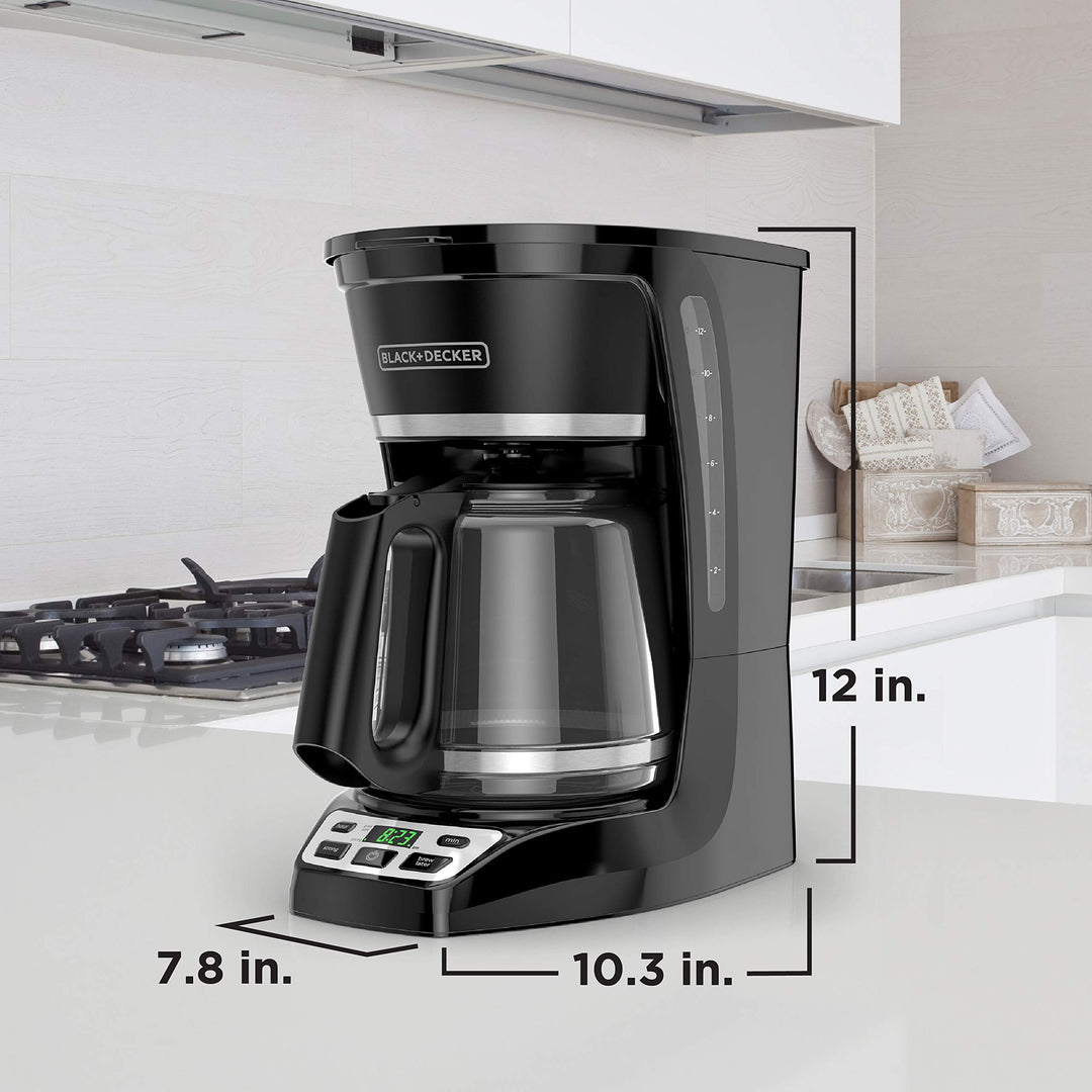 BLACK+DECKER 12-Cup* Programmable Coffeemaker, Black