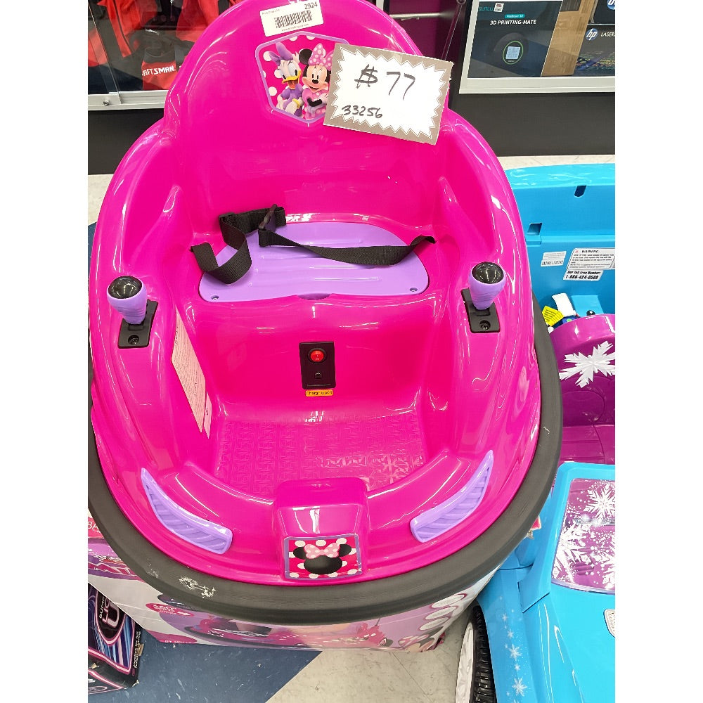 Disney Minnie Mouse Bumper Car, Pink, Ride-On Toy