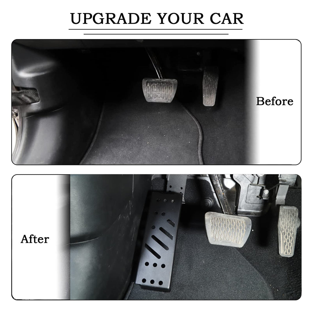 RT-TCZ Dead Pedal Brake Shoes Solid Steel Left Side Foot Rest Kick Panel Accessories for Jeep Wrangler JL Gladiator JT 2018 2019 2020 2021 2022 2023