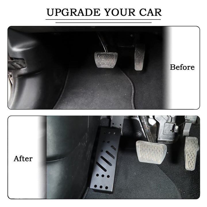 RT-TCZ Dead Pedal Brake Shoes Solid Steel Left Side Foot Rest Kick Panel Accessories for Jeep Wrangler JL Gladiator JT 2018 2019 2020 2021 2022 2023
