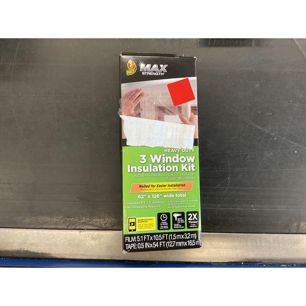 Duck MAX Strength - 3 Window Insulation Kit, Heavy Duty, Rolled for Easier Installation