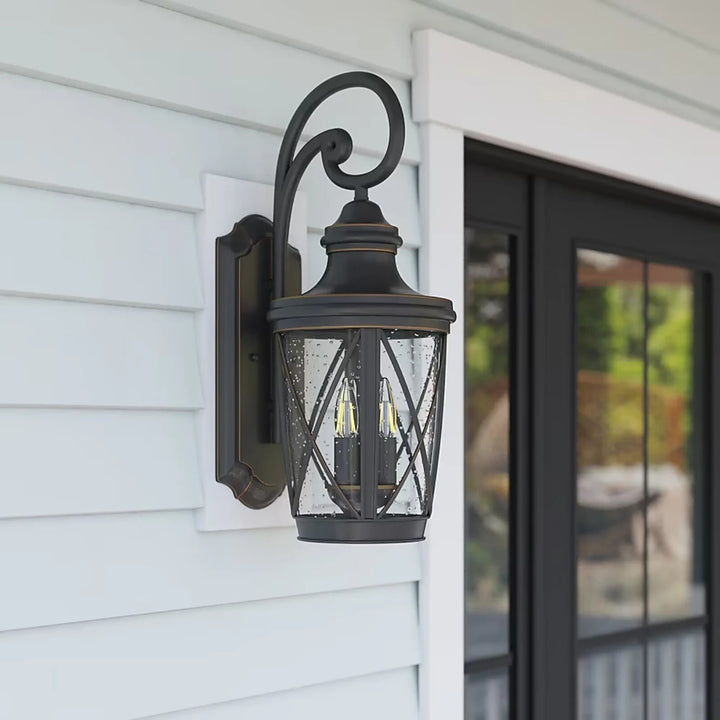 Allen+roth Castine 3-Light 23.75" Oil-rubbed Bronze Hardwired Outdoor Wall Light