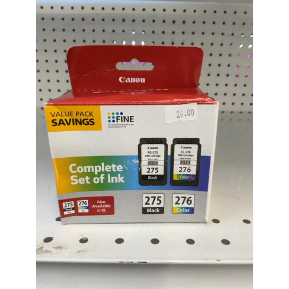 Canon PG-275 / CL-276 Genuine Ink Value Pack (2 Cartridges), Compatible with TS3520/3522/4722/3720/3722, TR4720