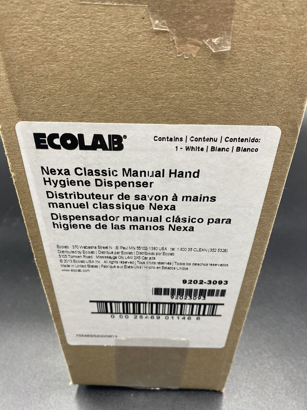 Ecolab 9202-3093 Hand Soap Dispenser, 1250mL - White