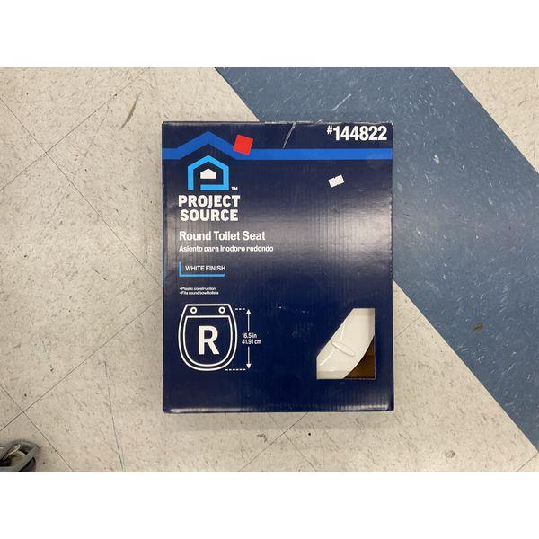 Project Source Round Toilet Seat - White Finish