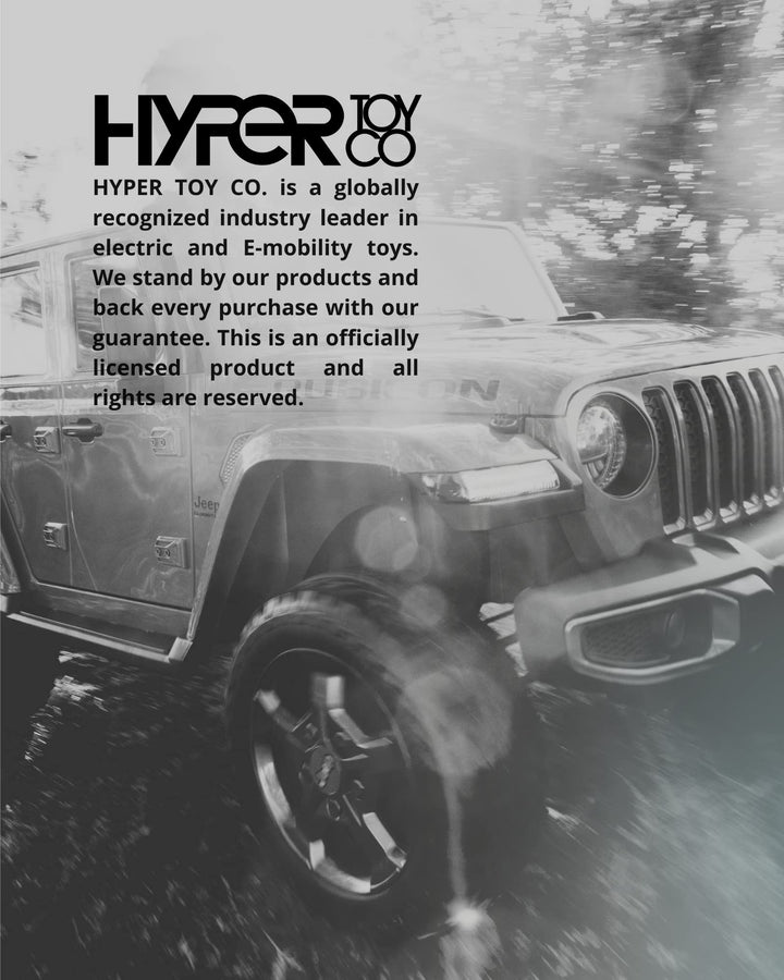Hyper Jeep Gladiator 12V Kids Ride On Car, 2 Seater with Real Doors & Sound Controls, for Children Aged 3 and Up (Gray)