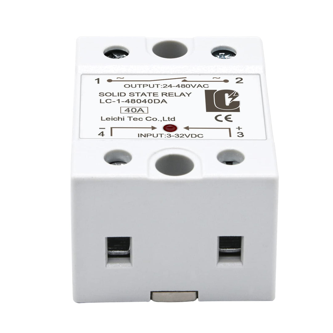 LCLCTC SSR 40 DA Solid State Relay DC to AC (Input 3-32V DC Output 24-480V AC), 40A (DC to AC 40A)Ã¢â‚¬Â¦