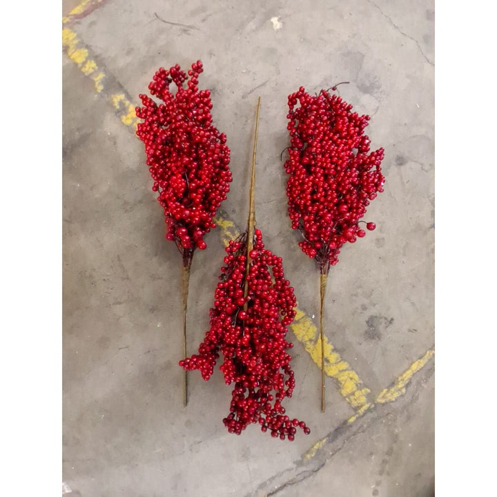 Berry Stems, Red Berries, Floral Supply Retail $15.00