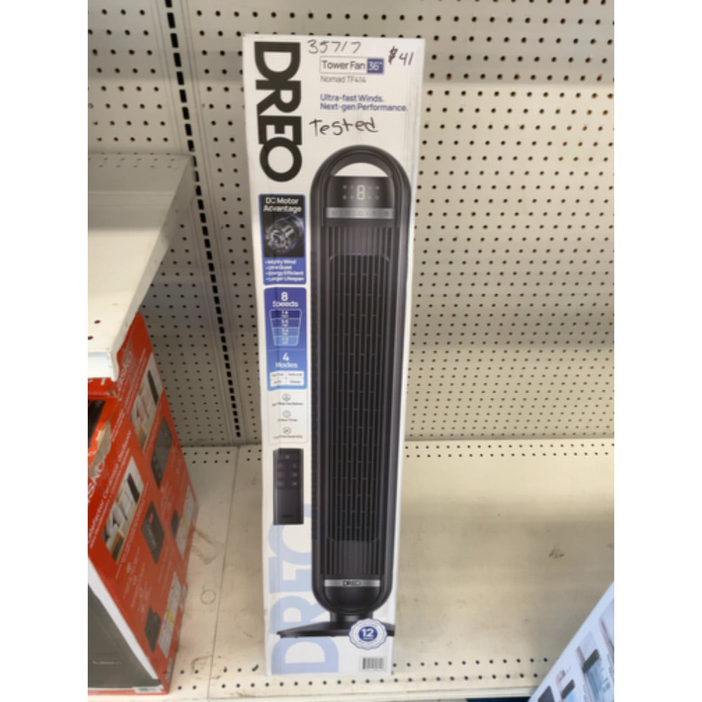 Dreo Tower Fan  27ft/s Velocity Quiet Floor Fan  90Â° Oscillating Fans for Indoors with 8 Speeds  4 Modes  Remote Control  Standing Fans  Bladeless Fa