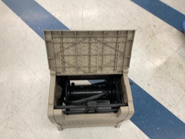 Suncast Resin Hideaway Hose Reel Cabinet - 175 ft Capacity - Taupe Retail $70.00