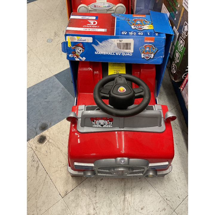 Dynacraft Paw Patrol Marshall EV Quad - 6V, Ride-On Toy, Red