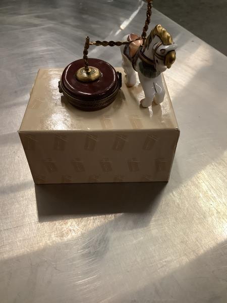 Limoges France Porcelain Horse & Carousel Box Set Retail $149.99