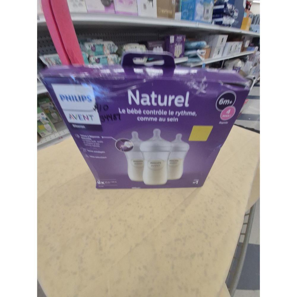 Philips AVENT Natural Baby Bottles, 6m+, 4 Feedings