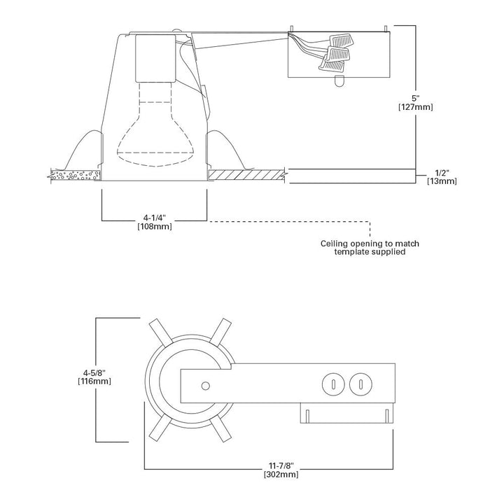 Halo H99RTAT, 4" Housing Non-IC, Air-Tite Shallow Ceiling Remodel 120V Line Voltage