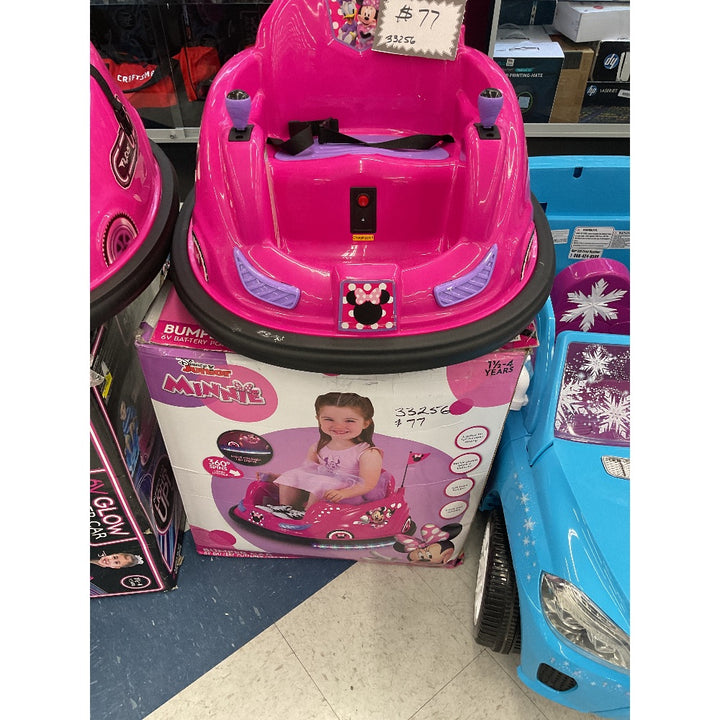 Disney Minnie Mouse Bumper Car, Pink, Ride-On Toy