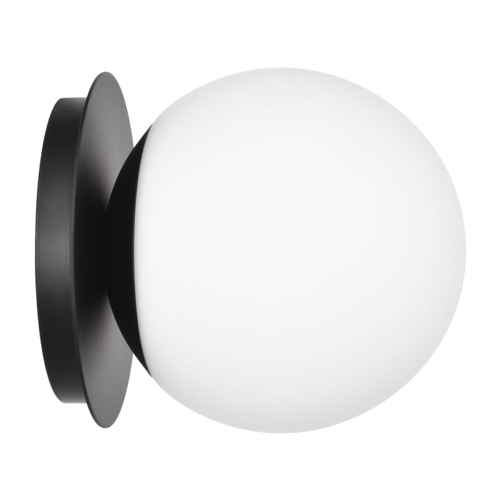 Wall Sconces, 1 Light Modern Globe Sconce in Matte Black, Wall Light for Bedroom Bathroom Living Room & Hallway Vanity Lighting, Ceiling Light Fixture