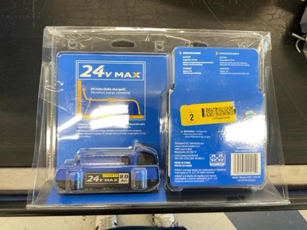 Kobalt 2.0 Ah Lithium-Ion Battery & Charger Kit, 24V Max, Compatible, Battery Included Retail $79.00