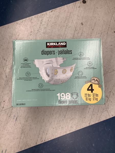 Kirkland Signature Unisex Stage 4 Diapers 198 Count Retail $69.99