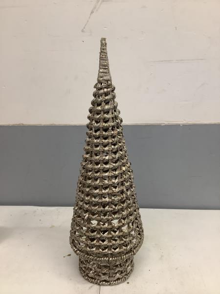 Metallic Woven Cone Tree Decoration Retail $35.00