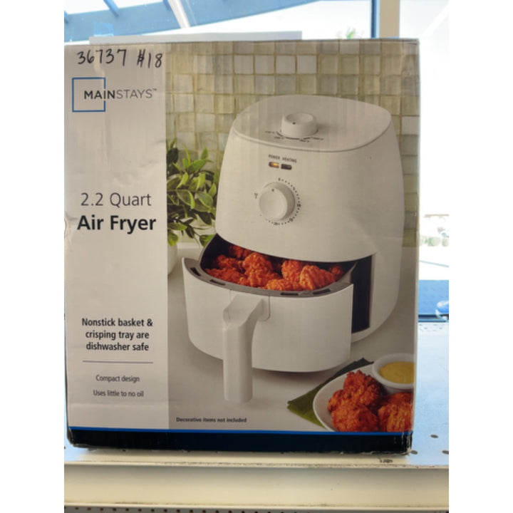 2.2 Qt Freidora De Aire Pequeña Blanco Para Cocina Negocio Papa Fritas En Oferta