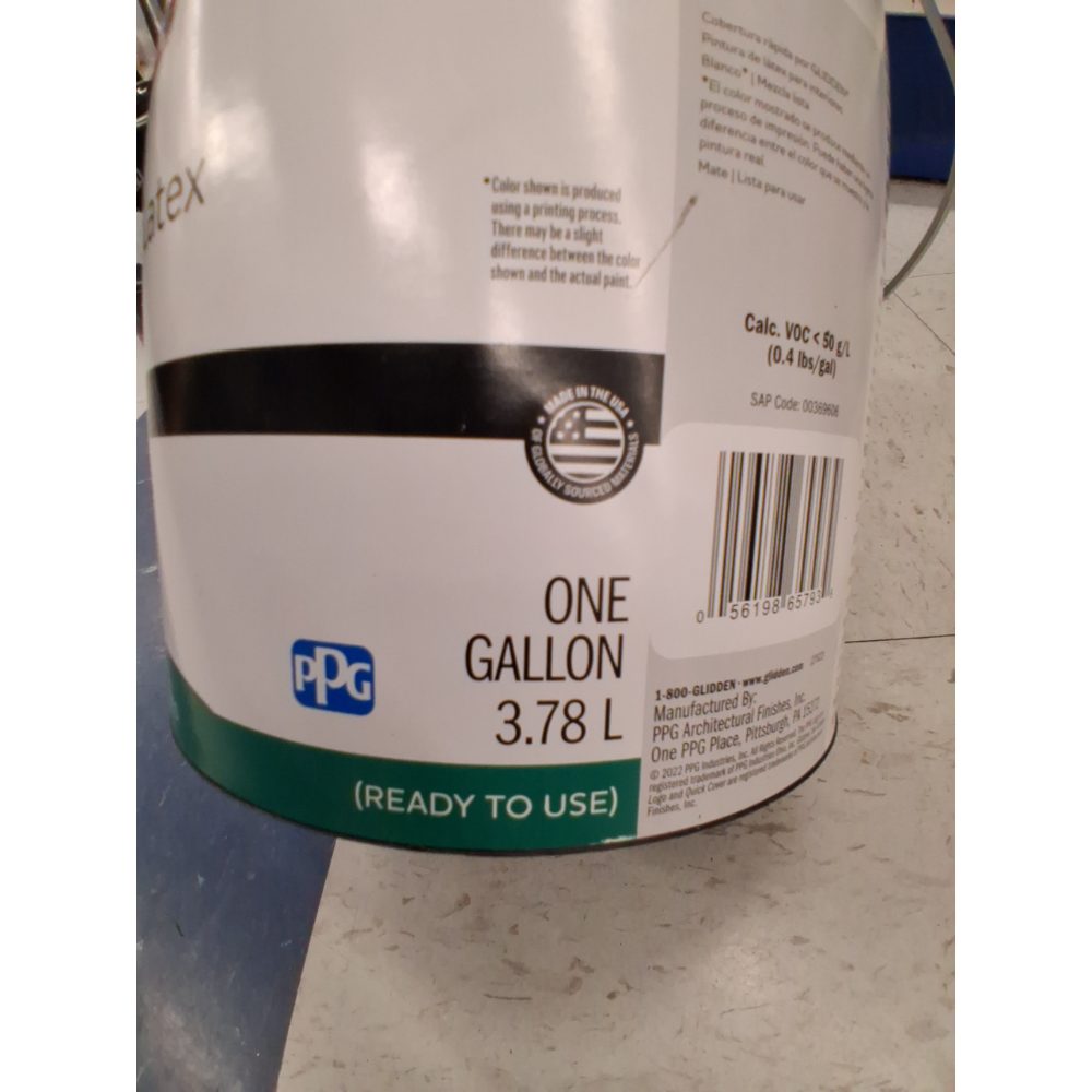 Glidden Quick Cover Interior Latex Paint Flat  White  1 Gallon
