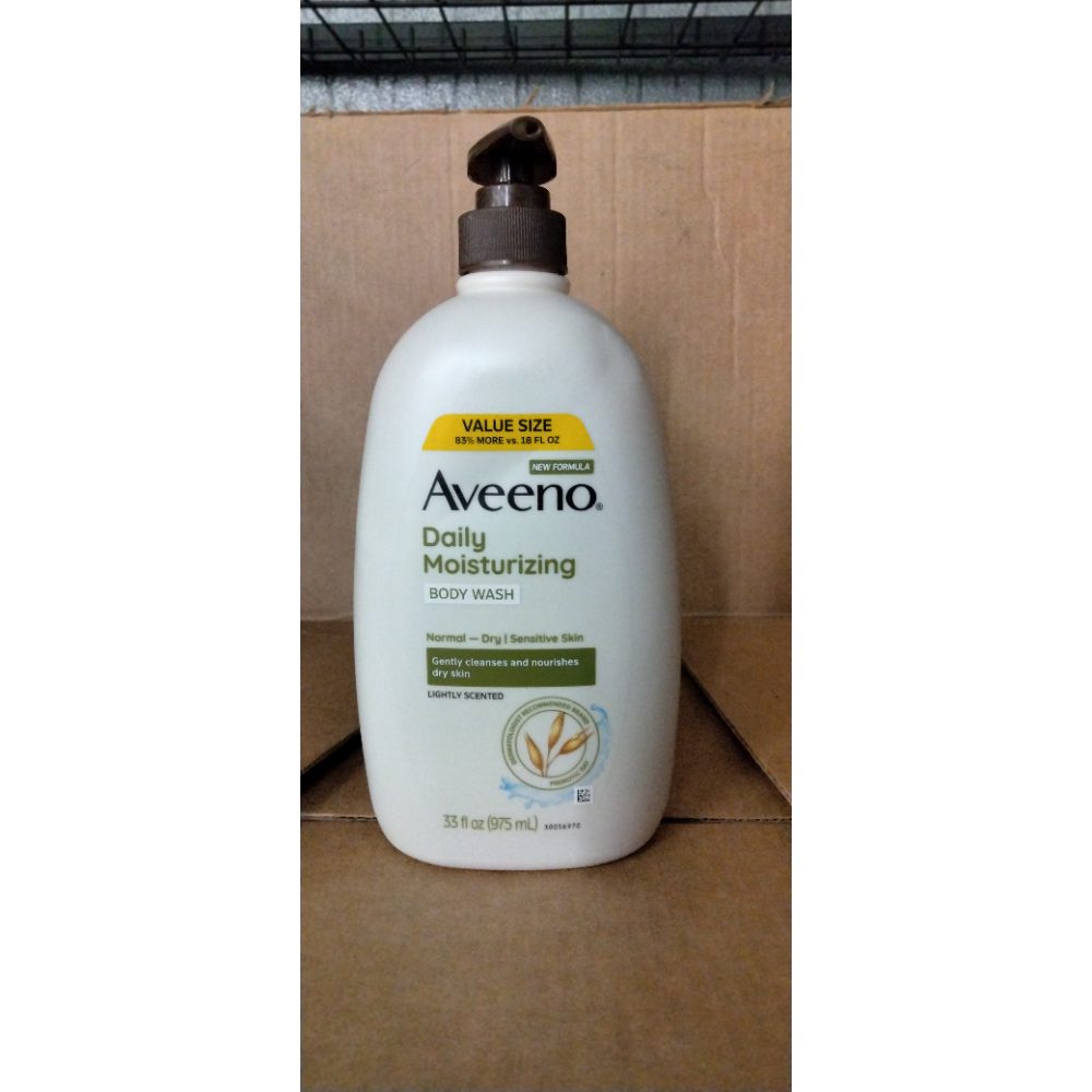 Aveeno Daily Moisturizing Body Wash for Women and Men for Dry & Sensitive Skin, Paraben, Soap & Dye-Free, Gentle Shower Cleanser, Dermatologist Recommended Brand, Lightly Scented, 33 Fl Oz Retail $8.00
