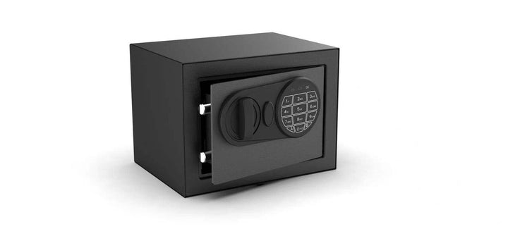 Pen + Gear Small Digital Safe with Electronic Lock and Backup Key in Black Model 17SCM