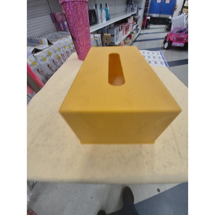 Amico Tissue Box Cover, Rectangular, Mustard Yellow