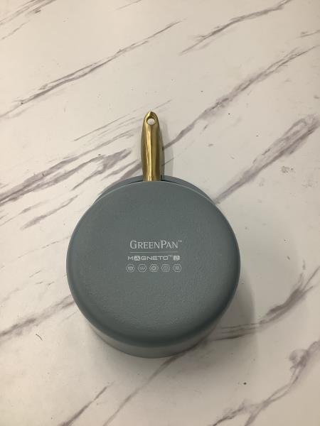 GreenPan Magneto 2 Saucepan with Lid - Gray/Gold Retail $45.00