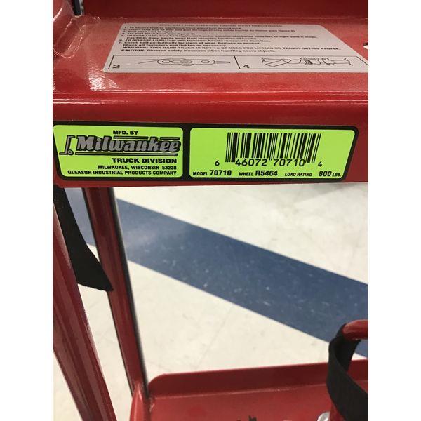 Milwaukee Truck Division 70710 Appliance Hand Truck - 800 lbs Load Capacity Retail $150.00