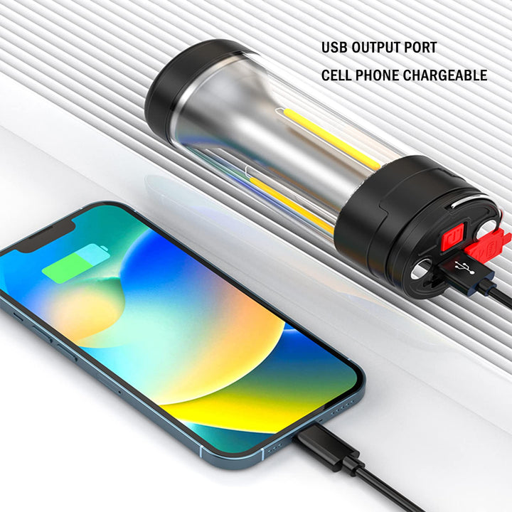 Multifunctional Camping Lamp, with Flashlight, Night Light, 360Â° Tent Lamp, High Lumens, 10 Hours Battery Life, for Hiking, Camping, Fishing, Cycling (Black 1 PCS)