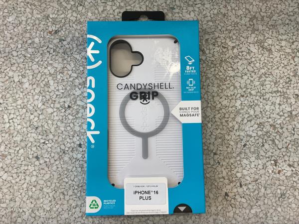 Speck CandyShell Grip Case iPhone 16 Plus - Slim MagSafe Case for Women and Men - White/Black Retail $12.89