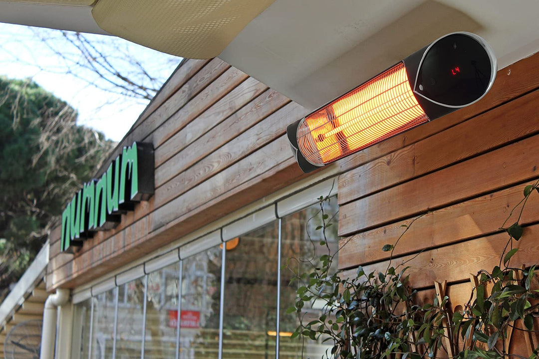 Briza Infrared Electric Patio Heater - Indoor/Outdoor Heater - Portable Wall/Garage Heater - 1500W - use with Stand - Mount to Ceiling/Wall)  No remote Retail $169.00