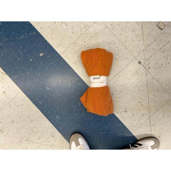 Mainstays Blanket Throw, Plush Softness, Durable, Orange Retail $15.00