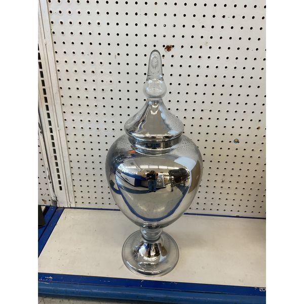 Reflective Glass Urn - Decorative Jar with Lid Retail $85.00