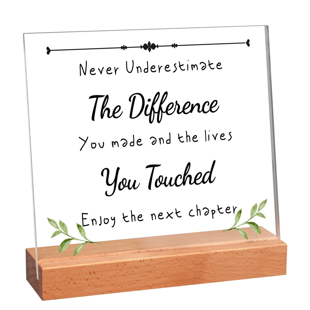 Retirement Gifts, Coworker Gifts for Women Men, New Job Going Away Farewell Leaving Gifts for Coworker Boss Friends - Desk Decorative Plaque for Office Home