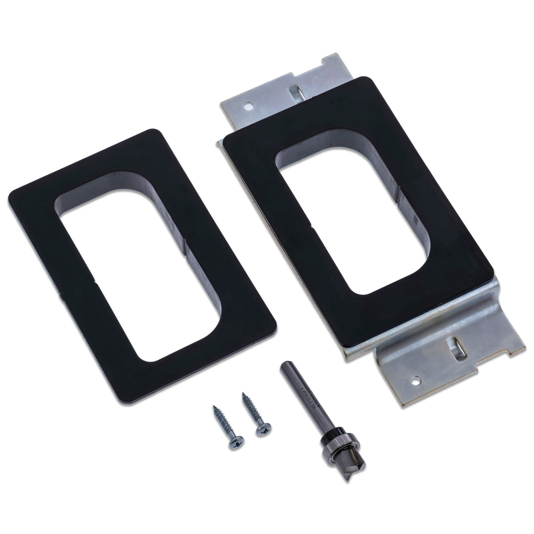 Milescraft 1222 Hinge Mate 150 â€“ Door Hinge Installation Kit/Mortiser Template, Door Hinge Jig, Door Router Template fits 3â€ and 3.5â€ Hinges, Fits Most Doors