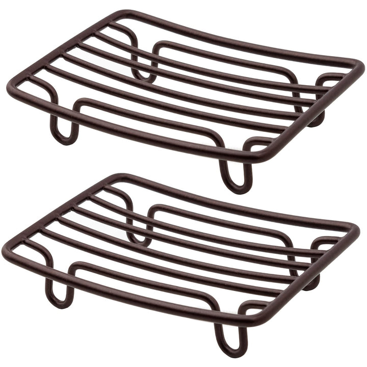 GUUKAR Bar Soap Dish Holder for Shower Bathroom Stainless Steel Rust Proof Self Draining, Bronze-2 Pack