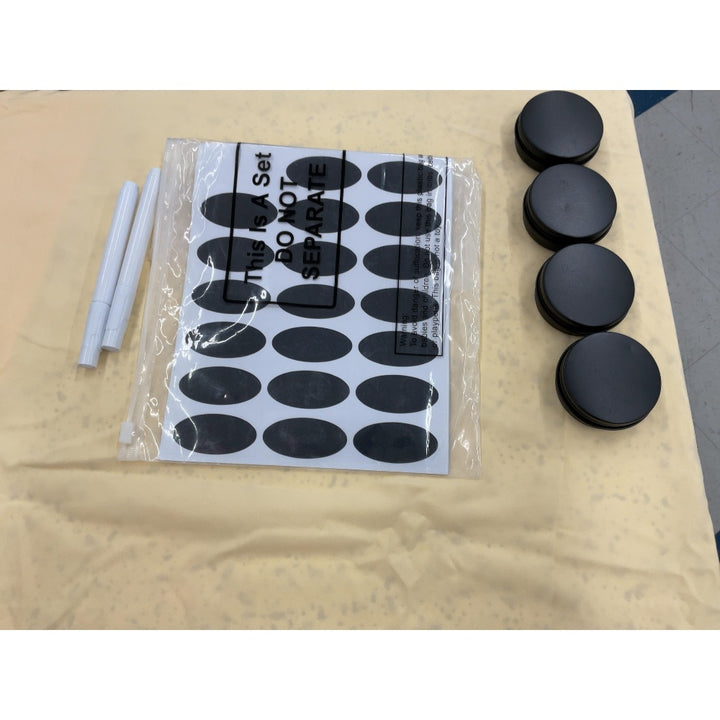 Empty Cosmetic Containers Set: Jars, Applicators, Labels