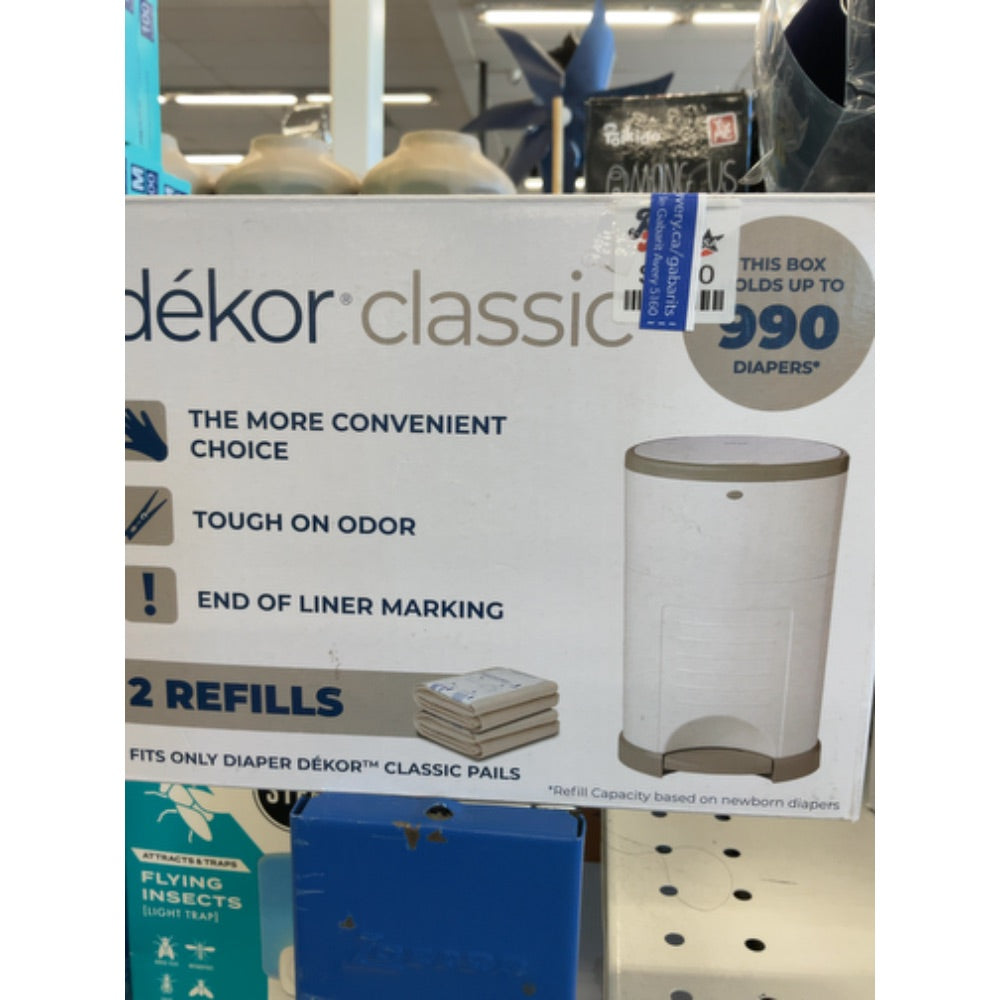 Diaper Dekor Classic Diaper Pail Refills, Most Economical Refill System | Quick & Easy to Replace | No Preset Bag Size Use Only What You Need | Exclusive End-of-Liner Marking, Multicolor