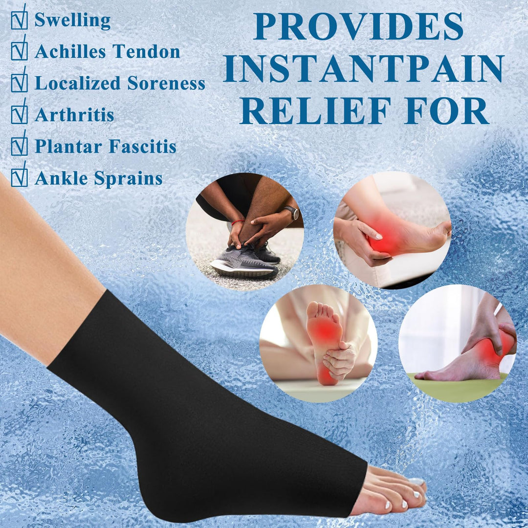 NOVASPORT Knee Ice Pack Wrap for Injuries, Ice Sleeve Pain Relief for Elbow, Knee, Ankle, Calf, Reusable Hot Cold Compression Sleeve for Calf Injuries, Surgery Recovery, Bruises & Sprains-L* 2 Pack