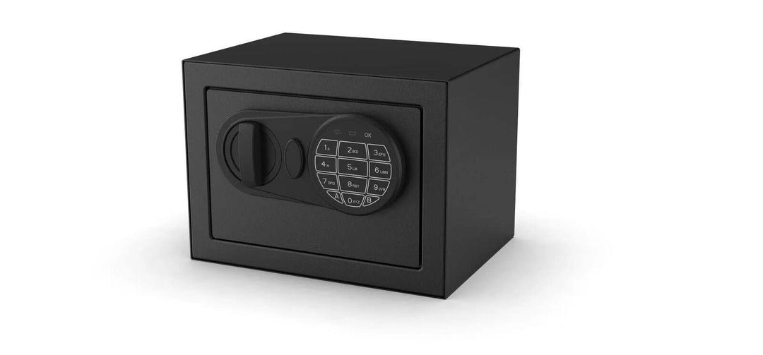 Pen + Gear Small Digital Safe with Electronic Lock and Backup Key in Black Model 17SCM