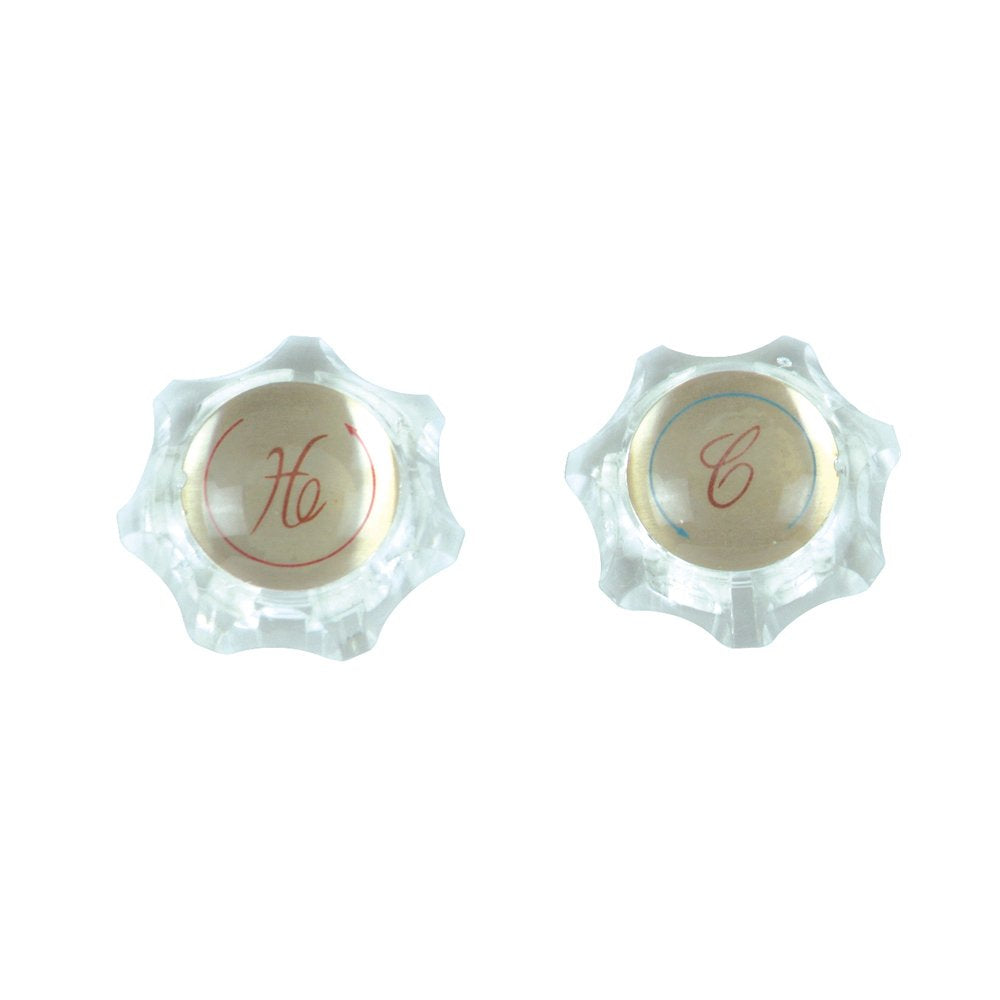 Danco 80672 Hot/Cold/Diverter Index Button for Delta/Delex Faucet Handles, Clear