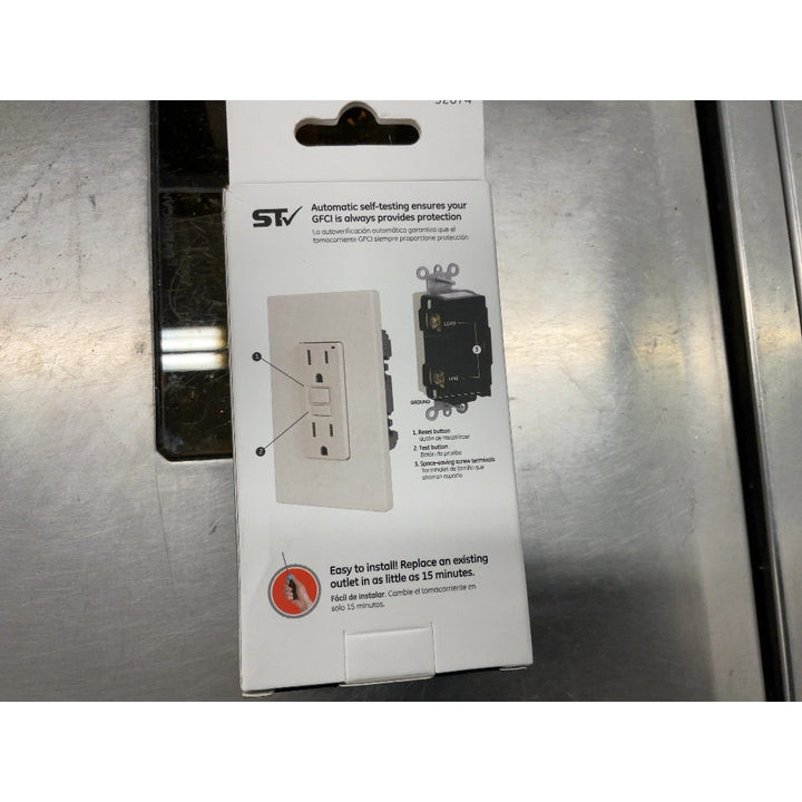 UltraPro GFCI Outlet - 15 Amp, Self-Testing, Light Almond