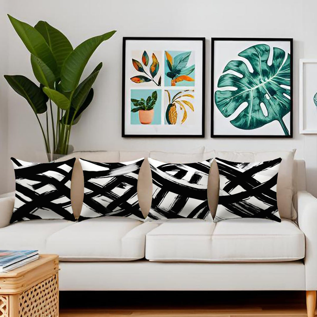 YAJTJX Marble Texture Sofa Throw Pillow Covers Blue Gray and Gold Decorative Pillow Covers 18x18 lnch Set of 4 Home Decor Living Room Sofa Couch Bed Cushion Cover Pillowcase Retail $26.00