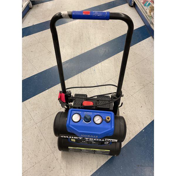 Kobalt Quiet Tech 4.3-Gallon 150-PSI, Oil-Free Portable Electric Pancake Air Compressor, 80% Quieter
