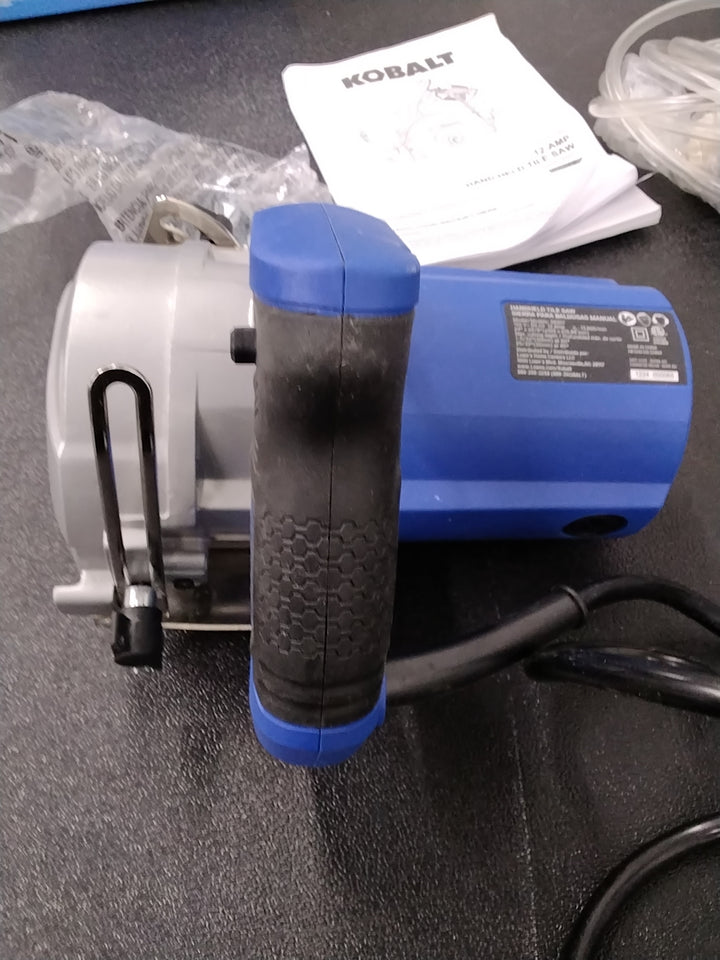 USED GOOD CONDITION TESTED SEE VIDEO Kobalt 4" Hand Held Tile Saw Corded Electric 59207 12 Amp