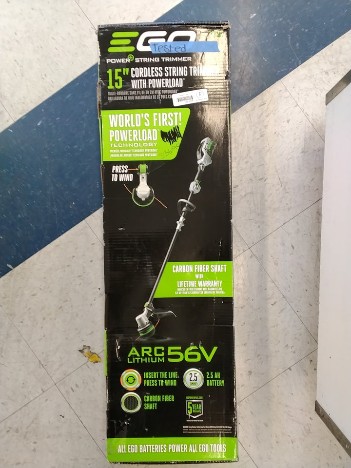 EGO 15" POWER PLUS CORDLESS STRING TRIMMER WITH POWER LOAD USED ACCEPTABLE CONDITION TESTED SEE VIDEO