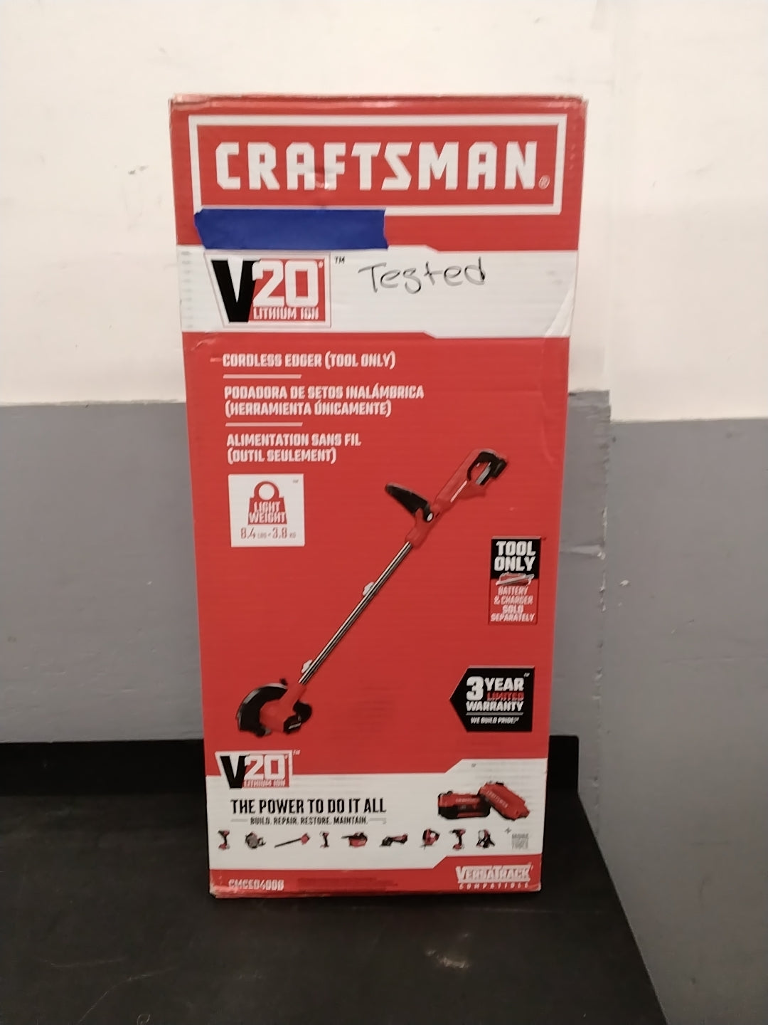 NEW UNUSED CONDITION TESTED SEE VIDEO Craftsman CMCECD400 - Cordless Edger, 20V TOOL ONLY SEE PICTURES