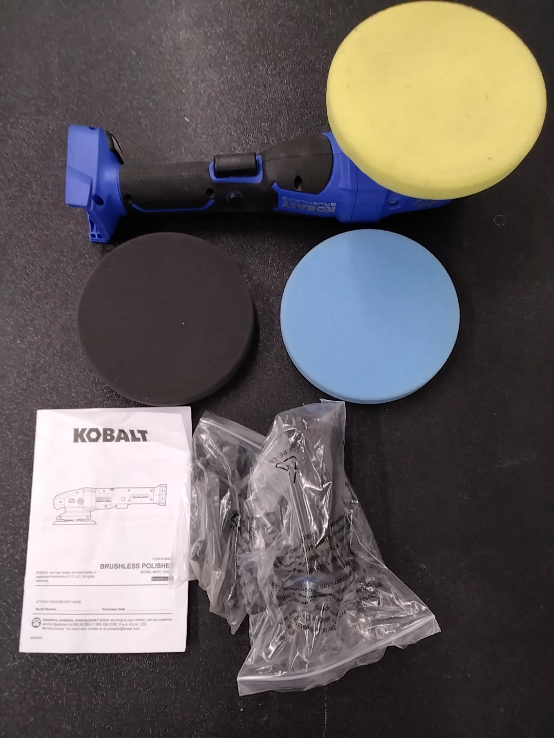 USED LIKE NEW TESTED SEE VIDEO Kobalt 6-in Variable Speed Cordless Polisher (Model KPO 124B-03, Item #1694006)